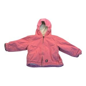 Berne Toddler Girls Pink Hooded Heavyweight Softstone Jacket Size 18 Months